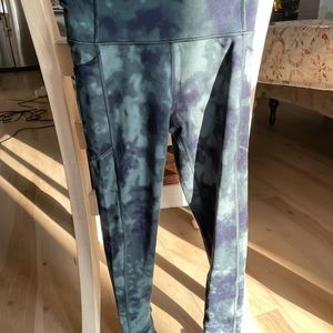 Green/ blue Victoria Secret tie dye leggings